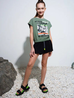 PlayToday / Фуфайка трикотажная для девочек (футболка)  фото 2