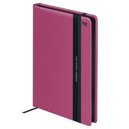 Ежедневник BG недатир. А5 136л. "Monochrome. Anemone" (DuA5_66881) розовый, на резинке, soft-touch