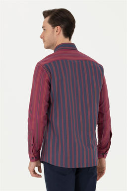 Мужская темно-синяя рубашка с длинным рукавом - U.s. polo assn фото 5