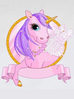 Алмазная мозаика без подрамника "Розовый единорог", 15х20 см