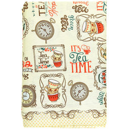 Скатерть 200х145см Чаепитие, длина стола до 160см, на 6-8 персон, рогожка (хлопок 100%) 171г/м2, упаковка классическая, пакет ПВХ 28х41см, Домашняя мода (Россия)  фото 4