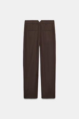 ZW COLLECTION DARTED WOOL TROUSERS