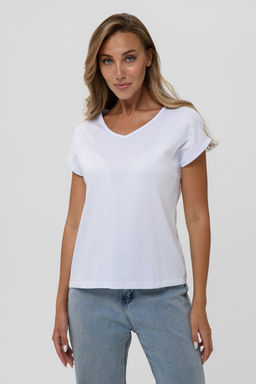 7158/1 однотон футболка женская