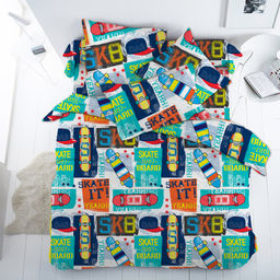 Простыня на резинке 080*160 см, перкаль, детская расцветка (Скейт) - Ивановотекстиль фото 5