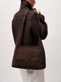 Замшевая сумка Mosaic DBR 31376 черный каштан фото 3