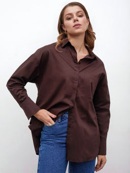 Блузка женская дл. рук. T-lab TL-BT-007 шоколад