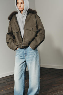 TRF WIDE LEG MID-WAIST JEANS - Zara фото 6