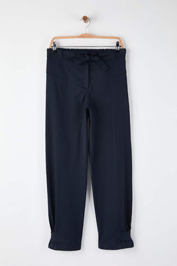 Lacivert Kusakl? Arka Beli Lastikli Kumas Pantolon TWOAW26PL00133 - Trendyolmilla фото 7