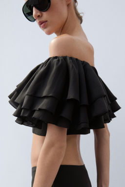 Top off-the-shoulder con volantes - H&m фото 2