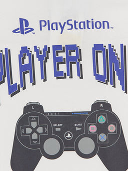 Bisiklet Yaka Playstation Bask?l? Erkek ?ocuk Ti??rt