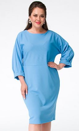 4162 платье из плотного трикотажа Удлиняет фигуру благодаря своему покрою.