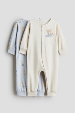 Pack de 2 pijamas enteros en algod?n