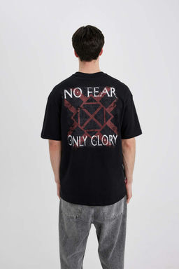 Футболка Vikings Valhalla Comfort Fit с круглым вырезом и короткими рукавами - Defacto фото 6