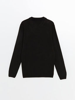 Polo Yaka Uzun Kollu Erkek Triko Kazak