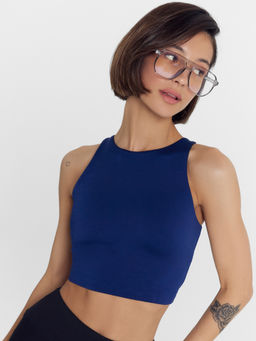 Топ женский спортивный в синем оттенке ночной синий 302944