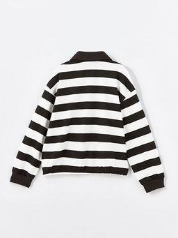 Polo Yaka ?izgili Uzun Kollu K?z ?ocuk Sweatshirt - Waikiki фото 2
