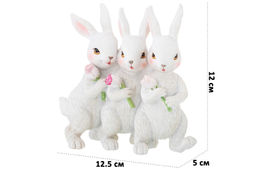 Фигурка декор. 12,5*5*12 см Кролики с цветами - Elan gallery фото 2