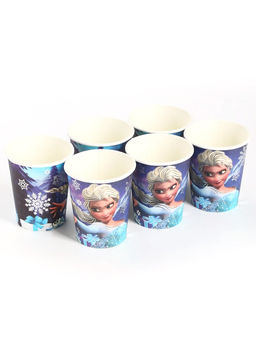 Цена за 6 шт. Стакан одноразовый бумажный с тиснением, 250 мл, Холодное сердце