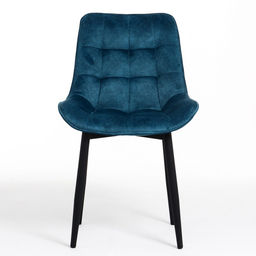 Стул мягкий для кухни «Бостон 140», обивка океан, цвет синий