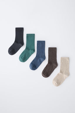 FIVE-PACK OF PLAIN LONG SOCKS - Zara фото 4