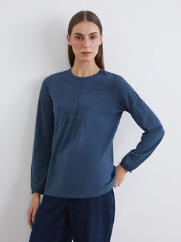 Bisiklet Yaka Nak??l? Bluz