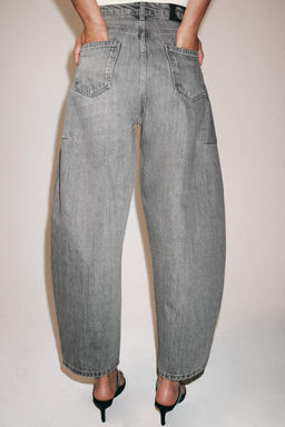 JEANS ZW COLLECTION ANKLE BALLOON TIRO MEDIO / Gris antracita - Zara фото 4