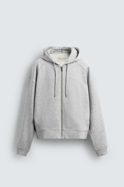 SUDADERA BOXY FIT CREMALLERA CAPUCHA / Gris vigor? - Zara фото 6