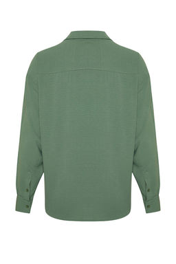 TRENDYOL MAN Beyaz Oversize Fit Apas Yaka Yazl?k Keten Gorunumlu Gomlek TMNSS23GO00053 - Trendyolmilla фото 65