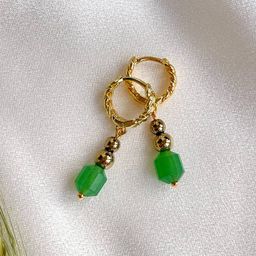 Серьги из Авантюрина и Халькопирита