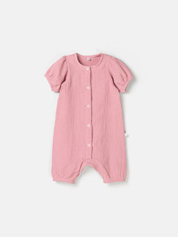 Ромпер муслиновый с рукавом-фонариком "Сакура" 0+