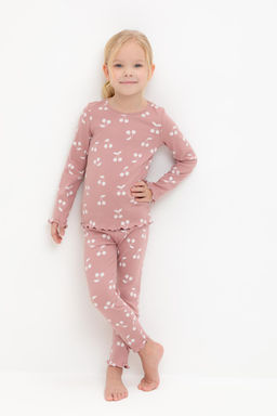 Crockid _ К 1618/серая пудра,крупная вишня пижама для дев  фото 5