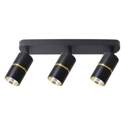 ML1863 ZEN светильник настенно-потолочный под лампу GU10, чёрный, золото