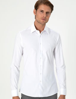 Beyaz Ex. Slim Fit Uzun Kollu G_mlek - Pierre cardin фото 3