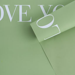 Цена за 10 шт. Плёнка двухсторонняя Love you, оливковый, 56 56 см - Дарите счастье фото 5