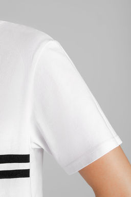 Арт. 5728 Костюм с велосипедками 42-50 (5 шт) Цвет:верх- белый, низ- черный - Калинка фото 8