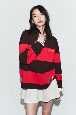 POLO RAYAS PARCHES / Marr?n