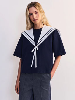 Футболка с шарфом женская / Zarina