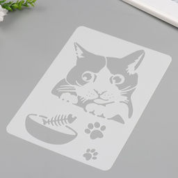 Трафарет пластик "Кот" 21х29,7 см