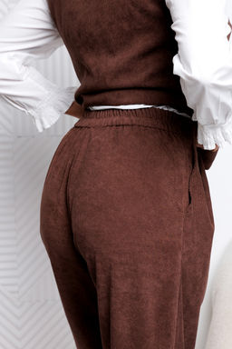 Костюм брючный вельветовый с жилеткой 399MOC