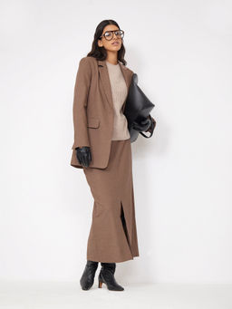 Джемпер с разрезами по бокам B2890/cammello - Emka фото 4