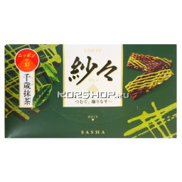 Шоколад Саше с зеленым чаем Матча Lotte, Япония, 69 г