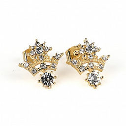 Серьги-гвоздики Коронки PR2862 золото