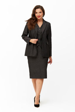 Костюм ANDINA CITY 9036-1 черный в полоску