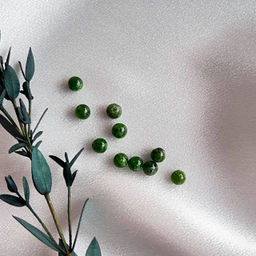 Бусины для украшений из Хромдиопсида (10 шт)