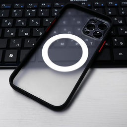 Чехол LuazON для iPhone 12 Pro, поддержка MagSafe, с окантовкой, пластиковый, черный - Luazon home фото 3