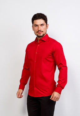 Сорочка мужская длинный рукав GREG 630/139/RED/Z_V  фото 6