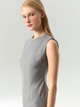 Платье-футляр миди из тонкой шерсти, PL1633/erin - Emka фото 3