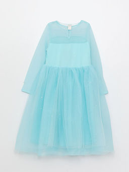 Bisiklet Yaka Pul ??lemeli Uzun Kollu K?z ?ocuk Kost?m ve Pelerin