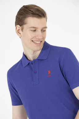 U. S. Polo Assn Мужская синяя базовая футболка с воротником-поло - U.s. polo assn фото 9