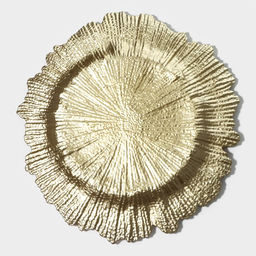 Тарелка-блюдо подстановочное Magistro Сияние, d=34 см, стекло, золотистая фото 4